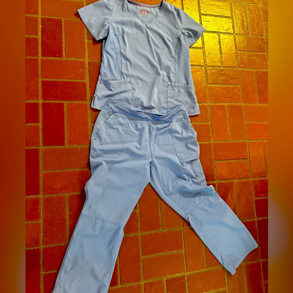 Healing Hands Ceil Blue Scrub Set XL